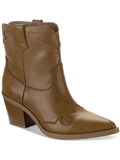 Sun + Stone Brennaa Womens Western Pointed Toed Cowboy, Western Boots In Brown