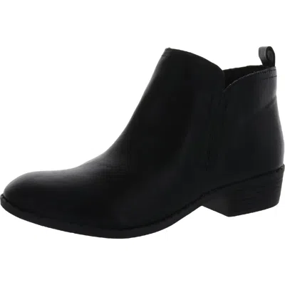 Sun + Stone Cadee Womens Zipper Ankle Booties In Black