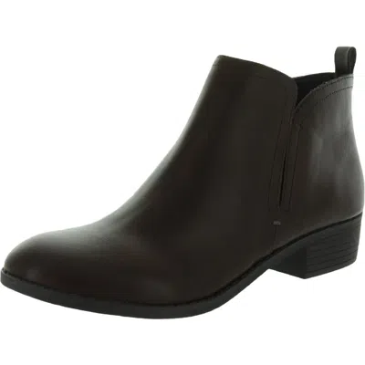 Sun + Stone Cadee Womens Zipper Ankle Booties In Brown