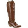 Sun + Stone Dollyy Womens Croc Texture Block Heel Knee-high Boots In Multi