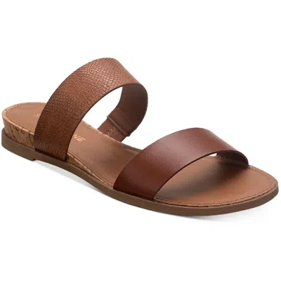 Sun + Stone Easten Womens Faux Leather Slide Sandals In Multi