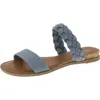 Sun + Stone Eastend Womens Faux Denim Braided Slide Sandals In Multi