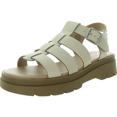 Sun + Stone Emmettt Womens Faux Leather Flatform Gladiator Sandals