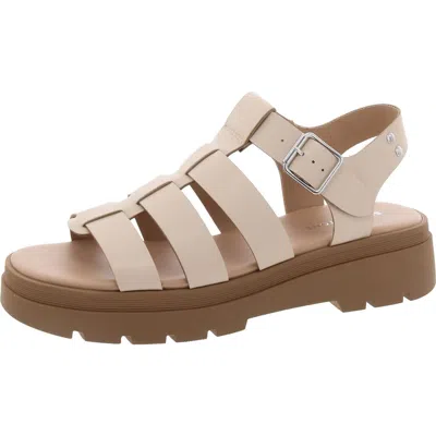 Sun + Stone Emmettt Womens Strappy Open Toe Gladiator Sandals In White