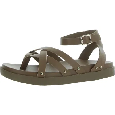 Sun + Stone Finch Womens Strappy Thong Ankle Strap In Multi