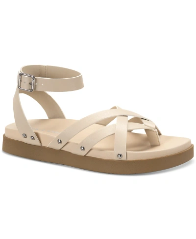 Sun + Stone Women's Finchh Ankle-strap Footbed Sandals, Created For Macy's In Ceramic