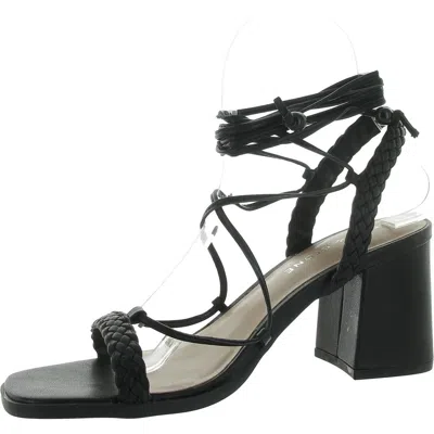 Sun + Stone Gemmaa Womens Faux Leather Braided Slingback Sandals In Multi