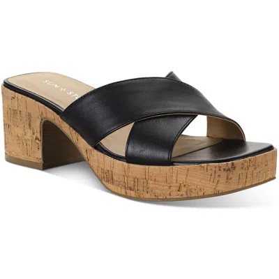 Sun + Stone Giigi Womens Dressy Slip On Wedge Sandals In Multi