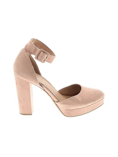 Pre-owned Sun + Stone Heels In Pink