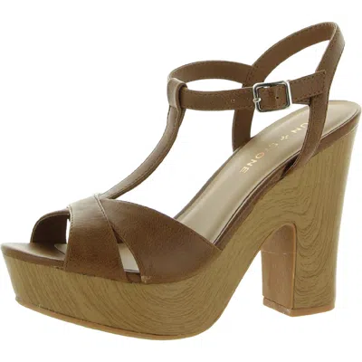 Sun + Stone Jamie Womens Woven Ankle Strap Platform Sandals In Multi
