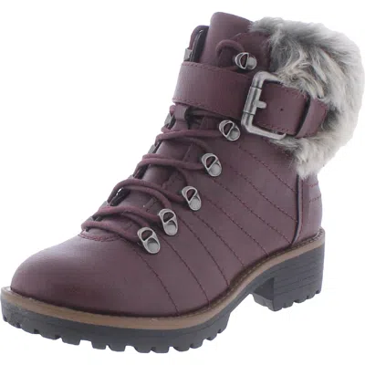 Sun + Stone Jojo Womens Faux Leather Zipper Ankle Boots In Multi