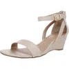Sun + Stone Jossie Womens Cushioned Footbed Open Toe Wedge Sandals In Neutral