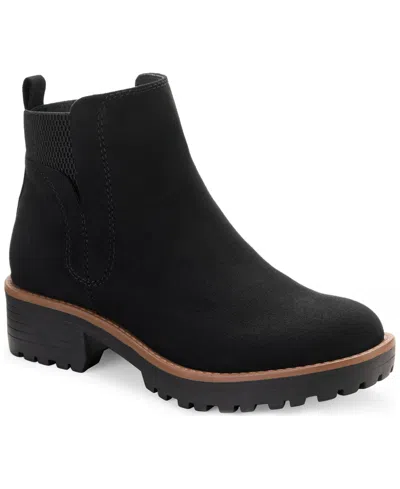 Sun + Stone Kandy Booties, Created For Macy's In Black Mirco
