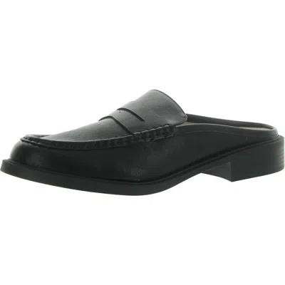 Sun + Stone Katyaaa Womens Faux Leather Slip On Mules In Black Sm