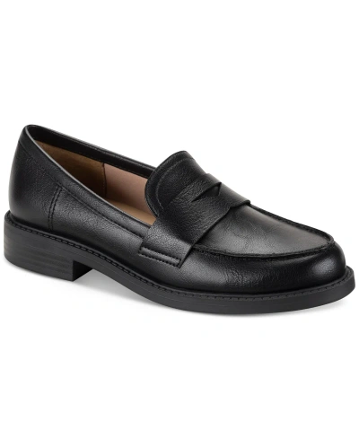 Sun + Stone Women's Kellenn Slip-on Penny Loafer Flats, Created For Macy's In Black