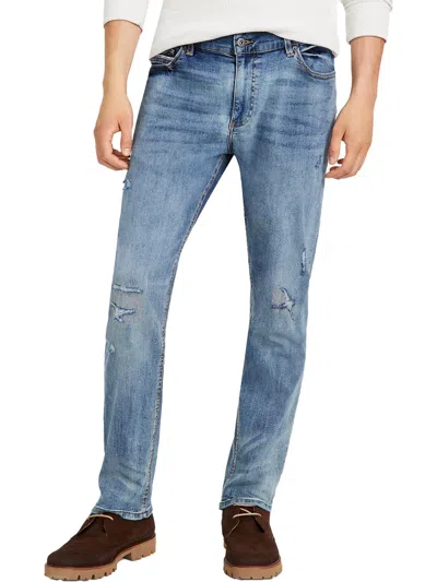 Sun + Stone Knickerbock Mens Denim Straight Leg Jeans In Multi