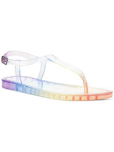 Sun + Stone Kristi 2 Womens Thong Slingback Jelly Sandals In Gray