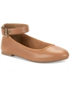SUN + STONE WOMEN'S LUELLAA BUCKLE ANKLE STRAP BALLET FLATS, CREATED FOR MACY'S