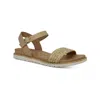 Sun + Stone Mattie Flats Sandals Women 5 Brown Raffia Adjustable Strap Gbnc434 In Brown