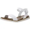 Sun + Stone Mattie Womens Faux Suede Strappy Wedge Sandals In Multi