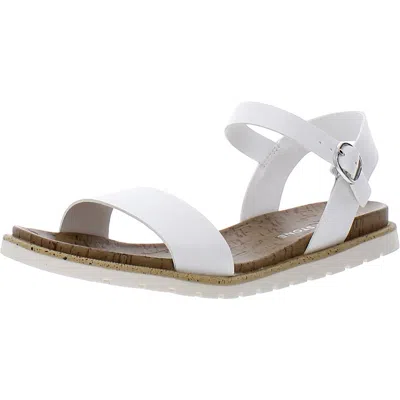Sun + Stone Mattie Womens Faux Suede Strappy Wedge Sandals In Multi