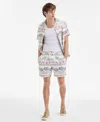 Sun + Stone Men's Ace Printed Drawstring 6" Shorts, Exclusively At Macy's