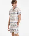 Sun + Stone Men's Ace Short Sleeve Printed Button-front Camp Shirt, Exclusively At Macy's