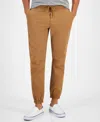 Sun + Stone Men's Articulated Jogger Pants, Created For Macy's In Dull Gold