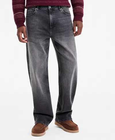 Sun + Stone Men's Baggy Wide-leg Jeans, Macy's Exclusive In Animal Print