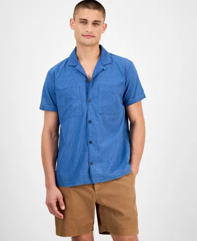 Sun + Stone Men's Beckham Camp Shirt, Exclusively At Macy's In Purple