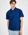 Sun + Stone Men's Bennet Indigo Poplin Shirt, Exclusively At Macy's In Indigo
