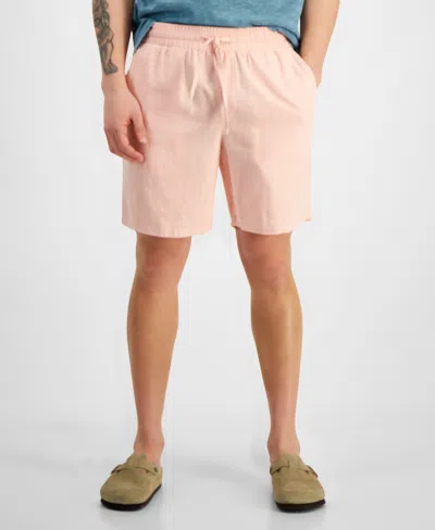 Sun + Stone Men's Charlie Linen Pull-on Shorts, Created For Macy's In Soft Blush