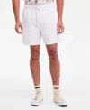 Sun + Stone Men's Chase Regular-fit 6" Linen Blend Shorts, Exclusively At Macy's In White