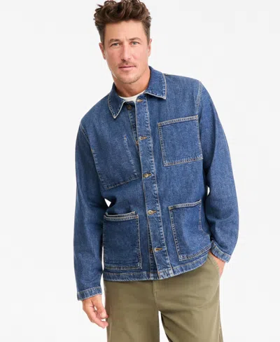 Sun + Stone Men's Chris Denim Chore Jacket, Macy's Exclusive In Blue