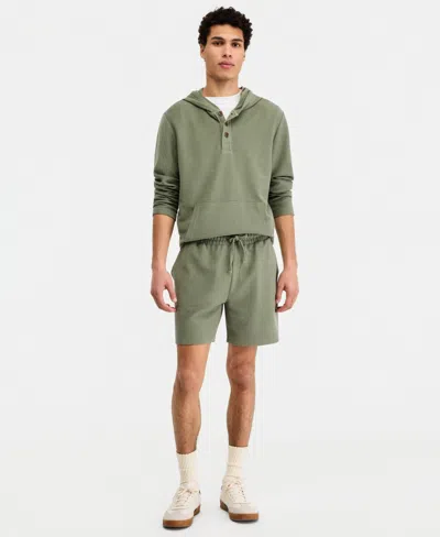 Sun + Stone Men's Cotton-blend Terry 6" Pull-on Shorts, Macy's Exclusive In Green
