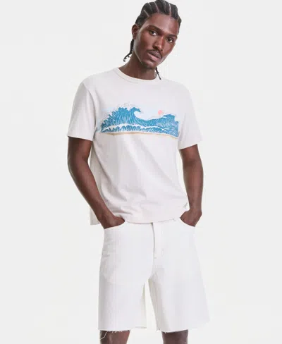 Sun + Stone Men's Cotton Hokusai Wave Short-sleeve T-shirt, Macy's Exclusive In White