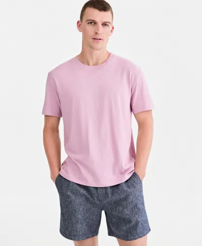 Sun + Stone Men's Cotton Lived In Short Sleeve T-shirt, Macy's Exclusive In Pink