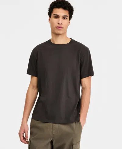 Sun + Stone Men's Cotton Lived In Short-sleeved T-shirt, Macy's Exclusive In Brown