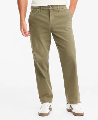 Sun + Stone Men's Cotton-blend 32" Inseam Relaxed Chino Pants, Macy's Exclusive In Garment-dyed Simple Sage