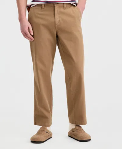 Sun + Stone Men's Cotton-blend Relaxed Chino Pants, Macy's Exclusive In Brown