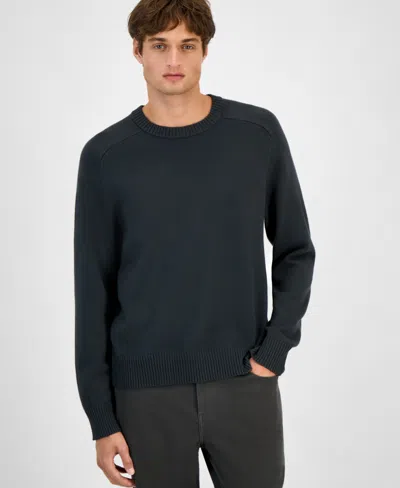 Sun + Stone Men's Crewneck Sweater, Macy's Exclusive In Gray