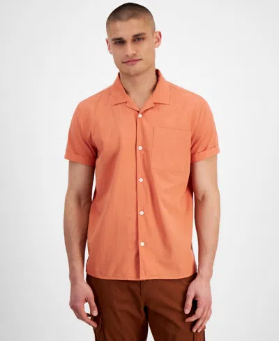 Sun + Stone Men's Daniel Regular-fit Shirt, Created For Macy's In Spiced Peach