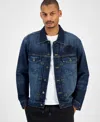 Sun + Stone Men's Denim Trucker Jacket, Macy's Exclusive In Blue