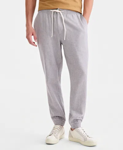 Sun + Stone Men's Devin Linen-blend Jogger Pants, Macy's Exclusive In Gray