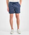 Sun + Stone Men's Floral Drawstring 6" Shorts, Exclusively At Macy's In Fin