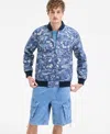 Sun + Stone Men's Floral Print Zip-front Bomber Jacket, Exclusively At Macy's