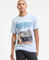 Sun + Stone Sun Stone Mens Marshall Western Shirt Ford Bronco Ride Regular Fit Graphic T Shirt Morrison Straight In Blue