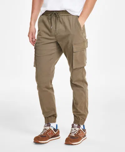 Sun + Stone Men's Garment-dyed Cargo Jogger Pants, Created For Macy's In Brown