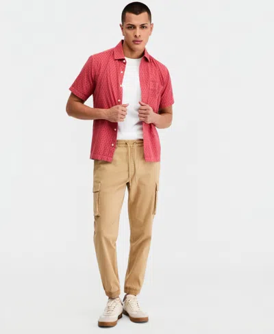 Sun + Stone Men's Garment-dyed Cargo Jogger Pants, Created For Macy's In Garment-dyed Twill