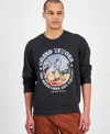 Sun + Stone Men's Grand Tetons Crewneck Sweatshirt, Exclusively At Macy's In Black Shadow